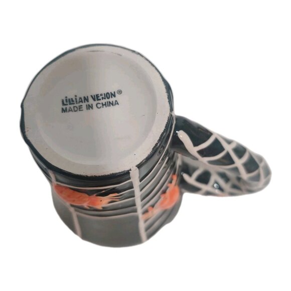 Lillian Vernon Spider Web Halloween Mugs 12 Oz Black And Orange Witch Potion - Picture 8 of 12
